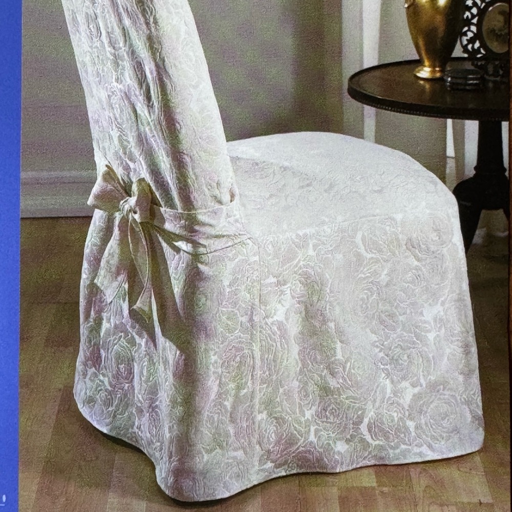 Sure Fit Champagne Dining Chair Cover - Set of 3 - Picture 5 of 9